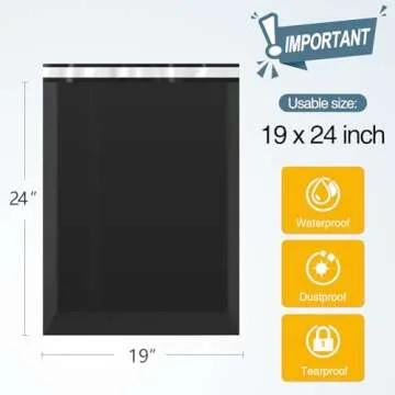 Famagic Poly Mailers, 50pc 19x24 Inch Shipping Bags, Opaque Packaging Bags for Small Business, Tearp...