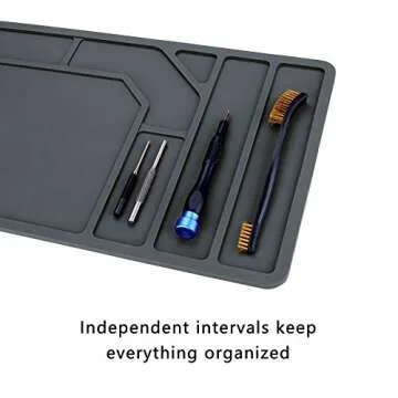 Raiseek Rifle Shotgun Cleaning Mat, Anti-Slip Magnetic Gun Maintenance Mat, Rubberized Repair Mat 36" x 10" (Grey)