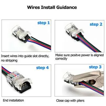BZONE LED Strip Connector Pack for 10mm Waterproof Strips