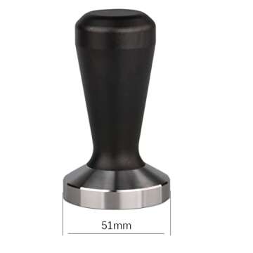 omgogo Stainless Steel Coffee Tamper with Wood Handle - 51mm Espresso Tool