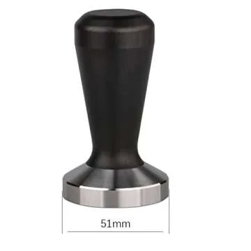omgogo Stainless Steel Coffee Tamper with Wood Handle - 51mm Espresso Tool