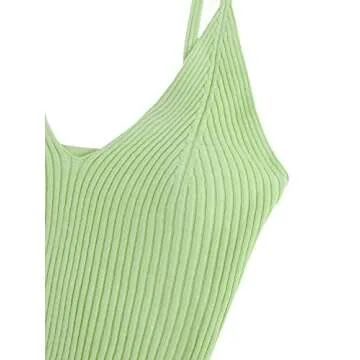 SweatyRocks Women's Flattering V Neck Crop Cami Top