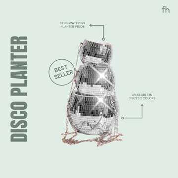 Filtrum Home Disco Ball Planter - Elevate Your Plant Experience with Disco Ball Planter - Disco Ball...