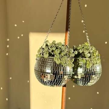 Filtrum Home Disco Ball Planter - Self-Watering Hanging Pot