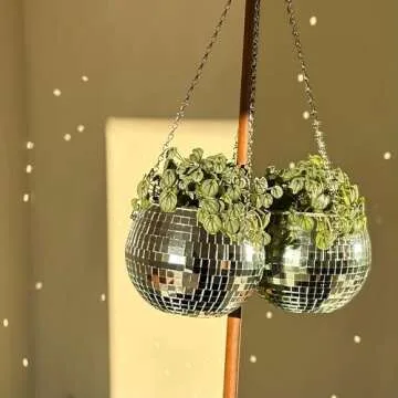 Filtrum Home Disco Ball Planter - Self-Watering Hanging Pot