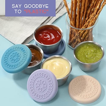 Durable 2.4oz Condiment Containers with Leakproof Lids