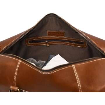 Leather Travel Duffel Bag | Stylish Gym Carry-On Bag
