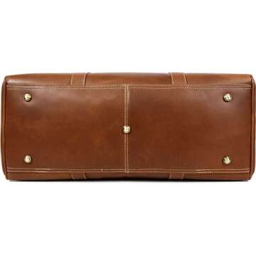 Leather Travel Duffel Bag | Stylish Gym Carry-On Bag