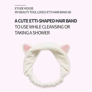 ETUDE My Beauty Tool Lovely Etti Hair Band | A Cute and Lovely Tool To Keep Away Your Hair | Hair Band for Cleansing & Sleeping
