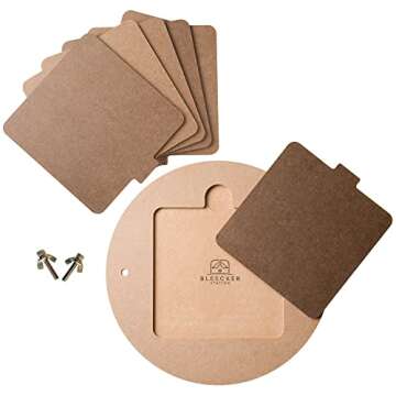 Bat System for Potter’s Wheel, 12” Round Outer Bat with Set of Six 7” Square Inner Bats, Bat A...