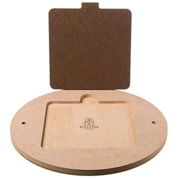 Bat System for Potter’s Wheel, 12” Round Outer Bat with Set of Six 7” Square Inner Bats, Bat Adapter with Removable Inserts for Throwing Pottery, for Potters and Clay Artists (6)