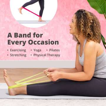 Greater Goods Exercise Resistance Bands, Great for Yoga, Pilates, Physical Therapy, Stretching, and The Home Gym, Set of 5