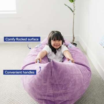 Fun and Function Air-Lite Cozy Canoe - Inflatable Sensory Peapod for Sensory Needs - Sensory Chair Compression Canoe for Kids Ages 3+ - Sensory Furniture - Purple - Medium