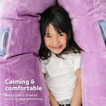 Fun and Function Air-Lite Cozy Canoe - Inflatable Sensory Peapod for Sensory Needs - Sensory Chair Compression Canoe for Kids Ages 3+ - Sensory Furniture - Purple - Medium