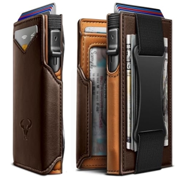 BULLIANT Men's Slim Wallet with Gift Box & Money Clip
