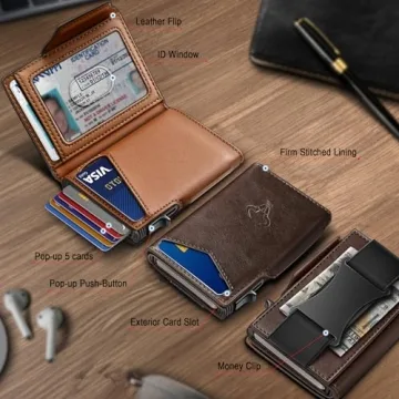 BULLIANT Men's Slim Wallet with Gift Box & Money Clip
