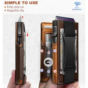 BULLIANT Men's Slim Wallet with Gift Box & Money Clip