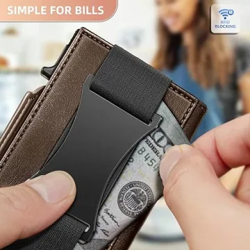 BULLIANT Men's Slim Wallet with Gift Box & Money Clip