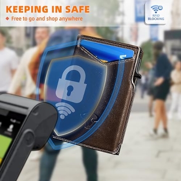 BULLIANT Men's Slim Wallet with Gift Box & Money Clip