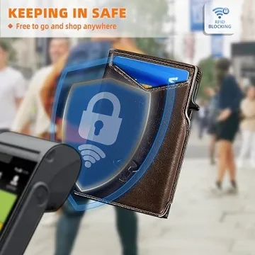 BULLIANT Men's Slim Wallet with Gift Box & Money Clip