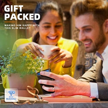 BULLIANT Men's Slim Wallet with Gift Box & Money Clip