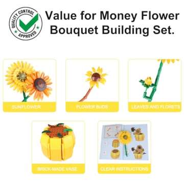 Xixikocol Sunflower Building Blocks Set for Art Lovers