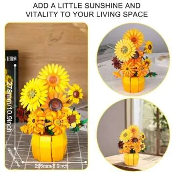 Xixikocol Sunflower Building Blocks Set for Art Lovers