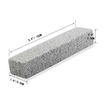 6 Pack Pumice Stone for Toilet Bowl Cleaning, Scouring Stick Remove Toilet Bowl Hard Water Rings, Calcium Buildup and Rust Suitable for Cleaning Toilet, Bathroom, Kitchen Sink, Grill（Gray