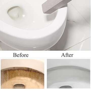6 Pack Pumice Stone for Toilet Bowl Cleaning, Scouring Stick Remove Toilet Bowl Hard Water Rings, Calcium Buildup and Rust Suitable for Cleaning Toilet, Bathroom, Kitchen Sink, Grill（Gray