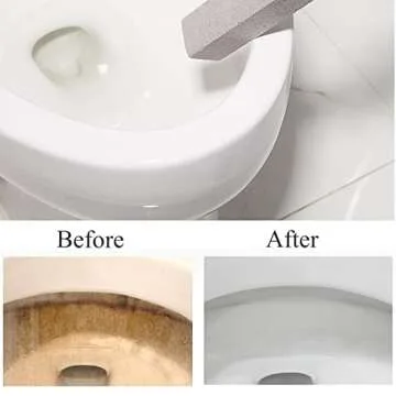 6 Pack Pumice Stone for Toilet Bowl Cleaning, Scouring Stick Remove Toilet Bowl Hard Water Rings, Calcium Buildup and Rust Suitable for Cleaning Toilet, Bathroom, Kitchen Sink, Grill（Gray
