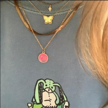 XSILA 14K Gold Smiley Face Necklace for Women & Girls - Cheerful Jewelry