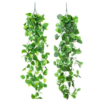 2PC Lifelike Artificial Hanging Plants for Vibrant Decor