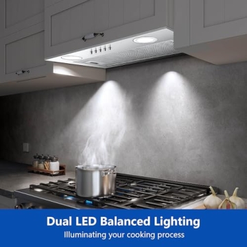 JOEAONZ 20 Inch Range Hood with 5-layer Mesh Filter