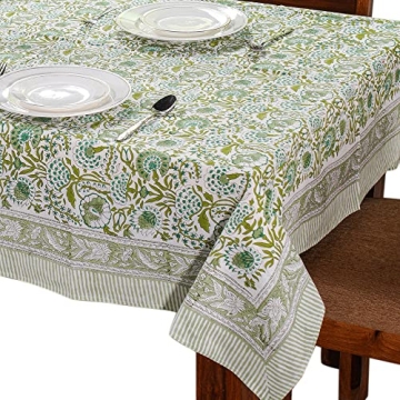 CPC Cotton Tablecloth 60x60 Inch Indian Block Print