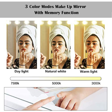 Despful Vanity Mirror with Lights and 10X Lens for Makeup