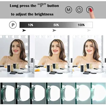 Despful Vanity Mirror with Lights and 10X Lens for Makeup