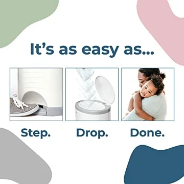 Hands-Free Dekor Plus Diaper Pail for Busy Parents