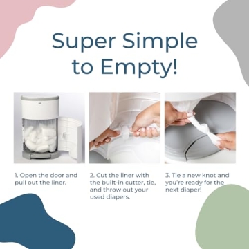 Hands-Free Dekor Plus Diaper Pail for Busy Parents