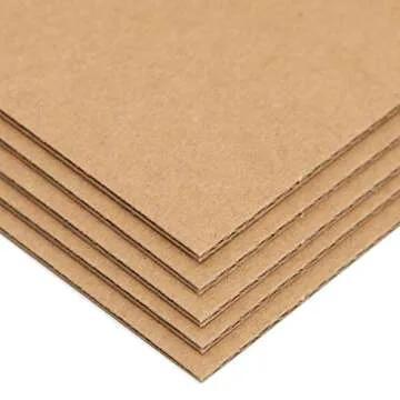 Juvale Corrugated Cardboard Sheets, 8x10 Flat Card Boards Inserts for Crafts, Packing, Shipping, Moving, Mailing, DIY Art Projects, Classroom Supplies (2mm Thick) - 25 Pack