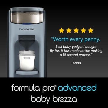 Baby Brezza New and Improved Formula Pro Advanced Formula Dispenser Machine - Automatically Mix a Warm Formula Bottle Instantly - Easily Make Bottle with Automatic Powder Blending, Slate