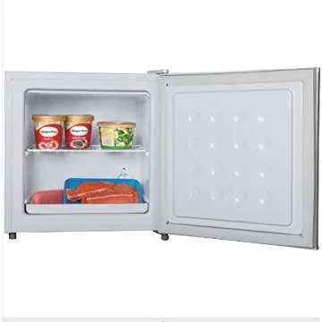 Birsppy 1.1 cu ft Upright Freezer, Reversible Door White