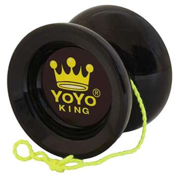 Yoyo King Black Mesmerize Professional Responsive Trick Yoyo with Ball Bearing Axle and Extra String