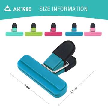 Bag Clips, AK1980 Food Clips, Kitchen Clips for Refrigerator Food Storage Packages, Snack Bags, Photos - Clip Clips for Home, Office, School and More