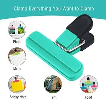 Bag Clips, AK1980 Food Clips, Kitchen Clips for Refrigerator Food Storage Packages, Snack Bags, Photos - Clip Clips for Home, Office, School and More