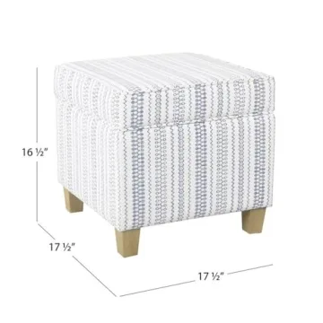 HomePop Classic Storage Ottoman with Lift-Off Lid