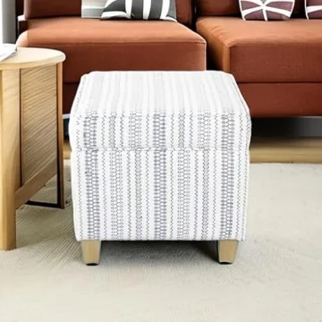 HomePop Classic Storage Ottoman with Lift-Off Lid