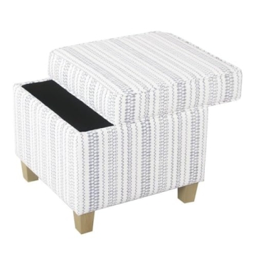 HomePop Classic Storage Ottoman with Lift-Off Lid