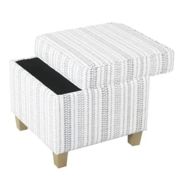 HomePop Classic Storage Ottoman with Lift-Off Lid