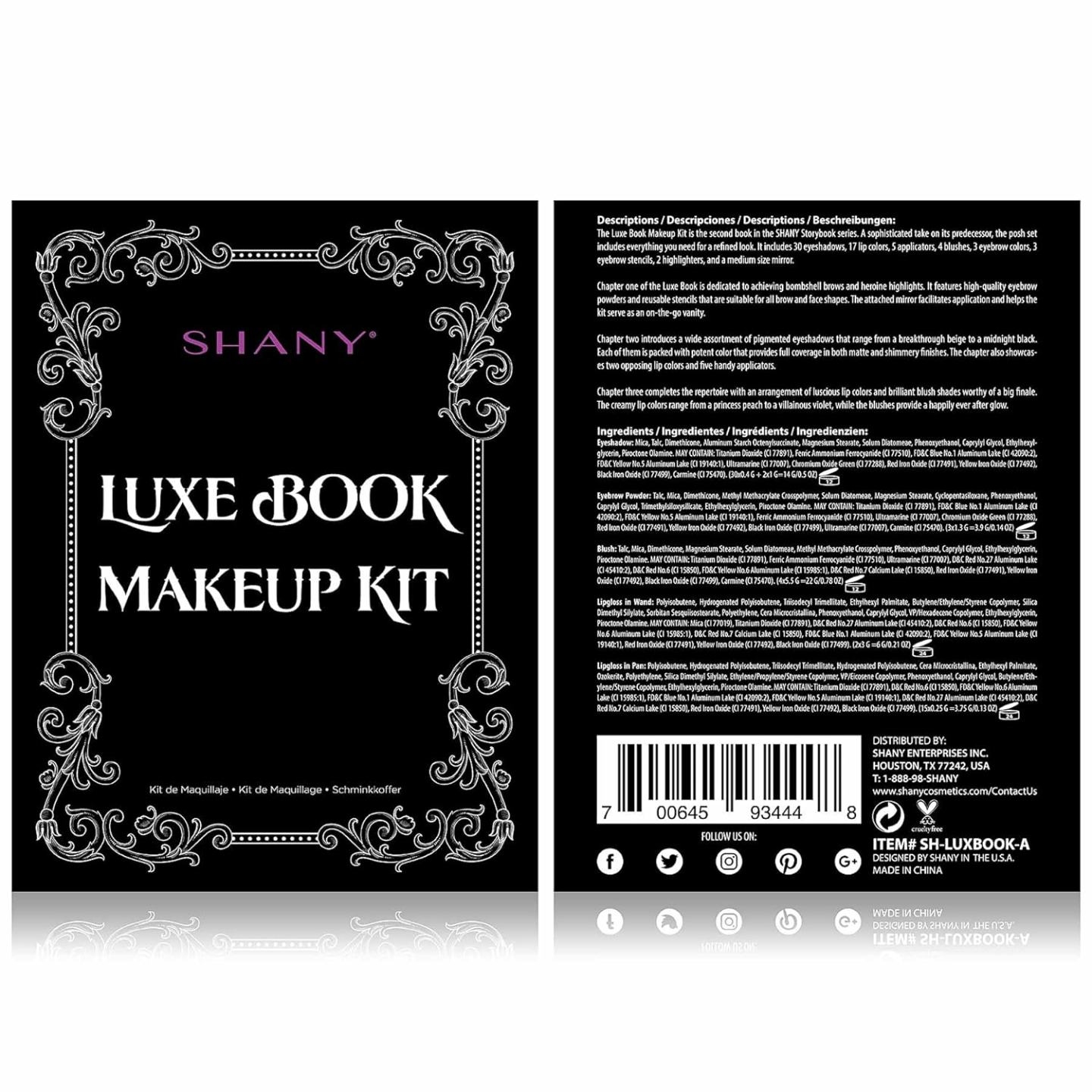 SHANY Luxe Book Makeup Set - Compact Beauty Essentials