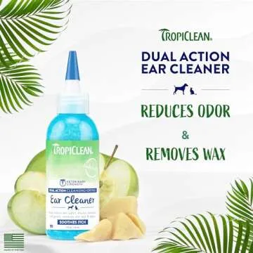 TropiClean Dog Ear Cleaner for Cats and Dogs, 4oz